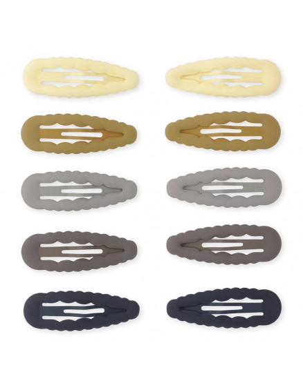 10 х Sсallop Blue Hairclip 2