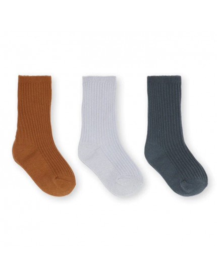 3 x Rib Socks Perl