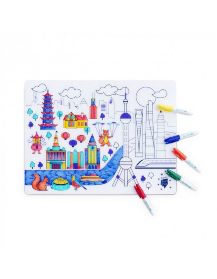 Table Colouring Set with 5 Pens and Shanghai Bracelet 2