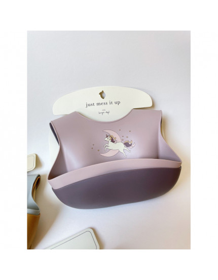 2 Pack Silicone Bib Unicorn One Size