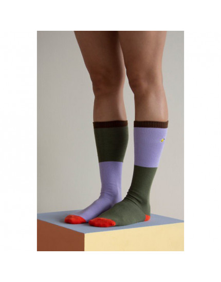 Colourblocking Knee Socks 22-24