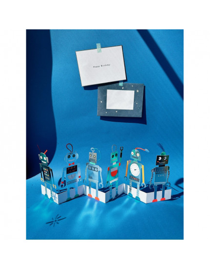 Robots Birthday Card One Size