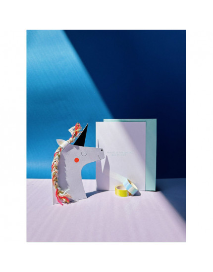 Unicorn Stand-Up Birthday Card One Size