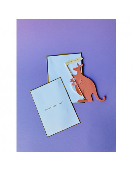 Baby Kangaroo Stand-Up Card One Size