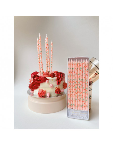 Cherry Pattern Candles One Size