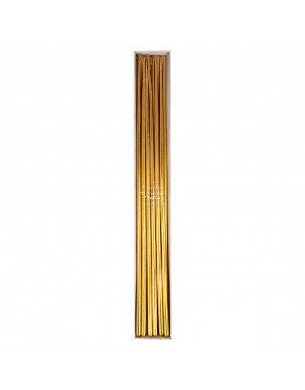 Tall tapered Candles Gold One Size
