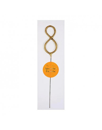 Gold Sparkler Numbers 8 Candles One Size