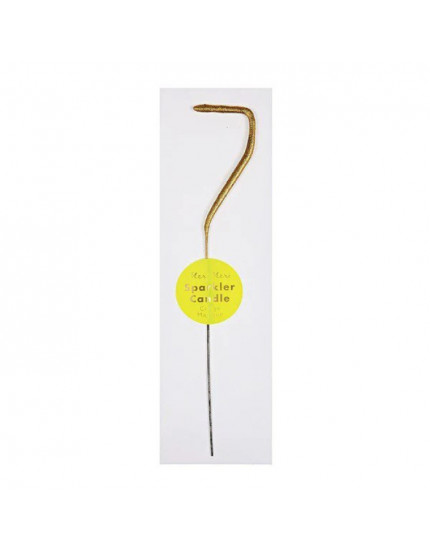Gold Sparkler Numbers 7 Candles One Size