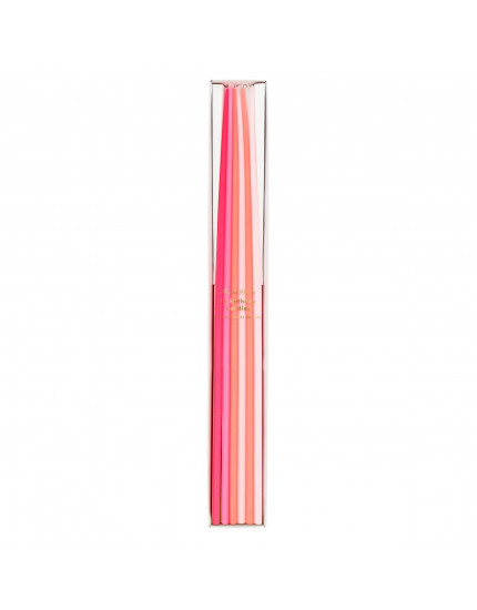 Tall tapered Candles Pink One Size