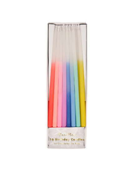 Color Dipped Tapered Candles Rainbow One Size