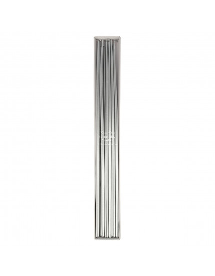 Tall tapered Candles Silver One Size
