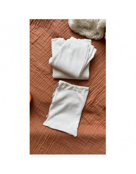 Croydon Waffe Pyjamas Set Creme 2