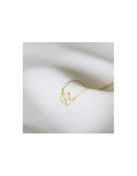 Origami Boat Gold Necklace 3