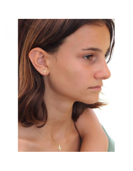Treble Clef Gold Necklace 2