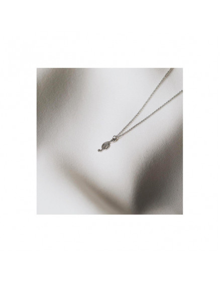 Treble Clef Silver Necklace 2