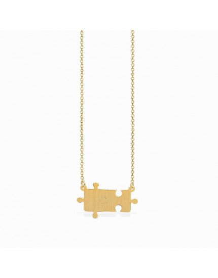 Puzzle Gold Necklace
