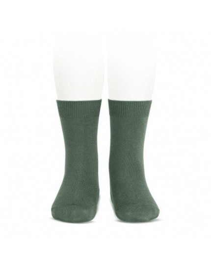 Lichen Green 761 Plain Stitch Short Socks 4