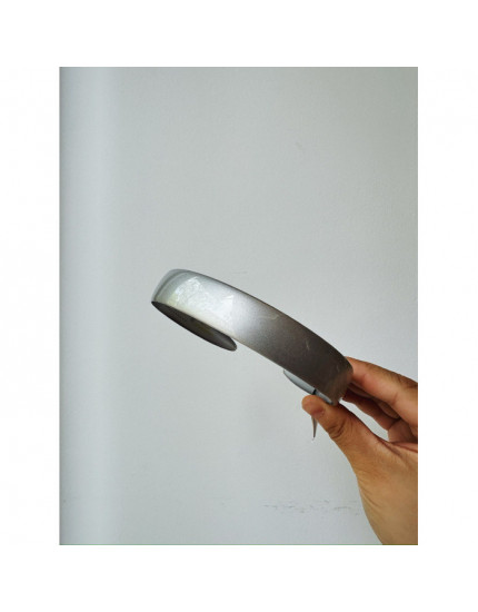 Hairband Wide Silver Gloss One Size