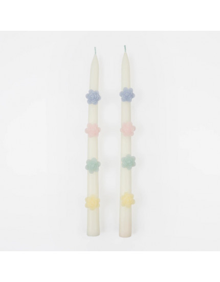 Pastel Flower Tapper Candles One Size