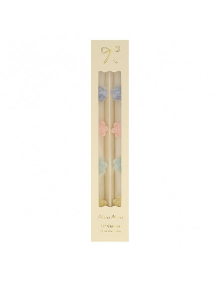 Pastel Flower Tapper Candles 3
