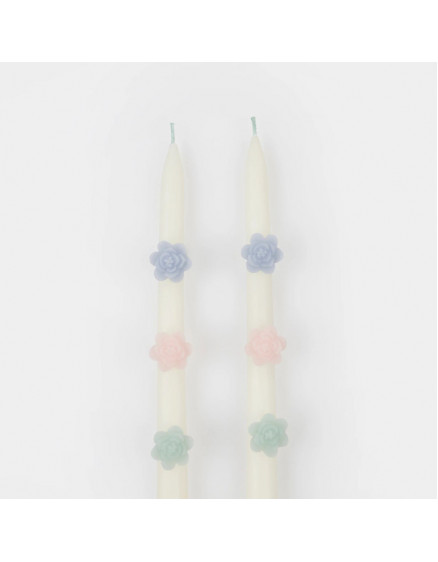 Pastel Flower Tapper Candles 2