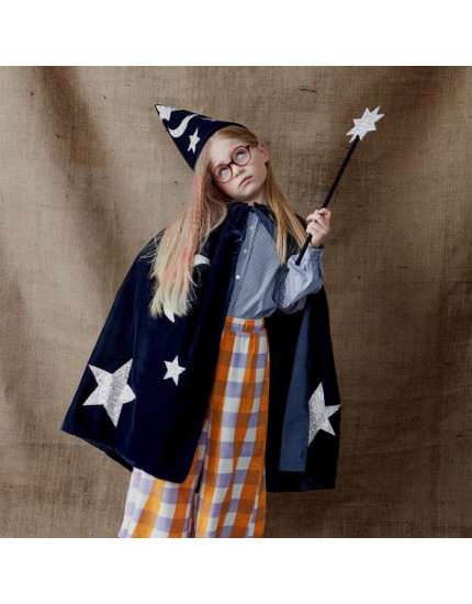 Blue Velvet Wizard Costume 3Y+