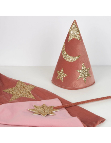 Pink Velvet Wizard Costume 3