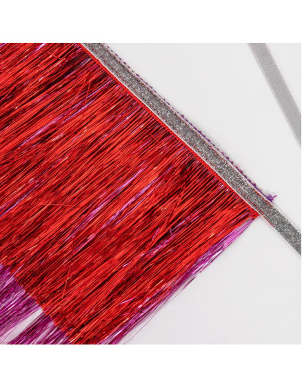 Red & Pink Tinsel Fringe 3