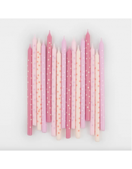 Pink Star Candles One Size