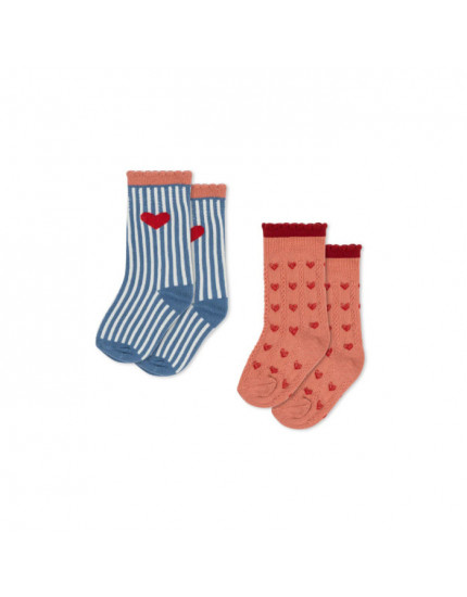 2 x Pack Jacquard Socks 17-18