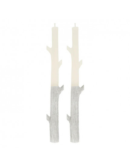 Silver Dipper Stick Candles One Size