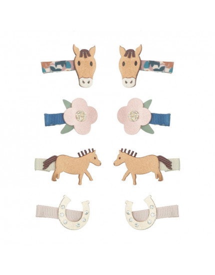 8 x Horse Mini Clips 3Y+