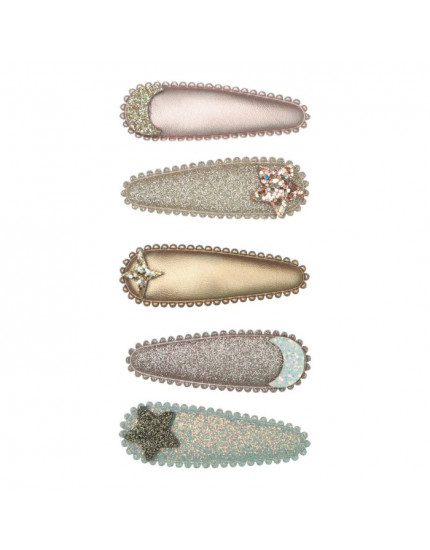 5 x Moon & Stars Mabel Clips