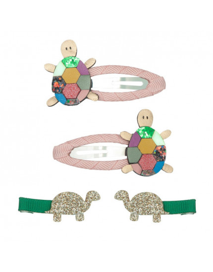 4 x Technicolour Tortoise Clips