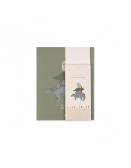 Coloring Book and Crayons Dino 3