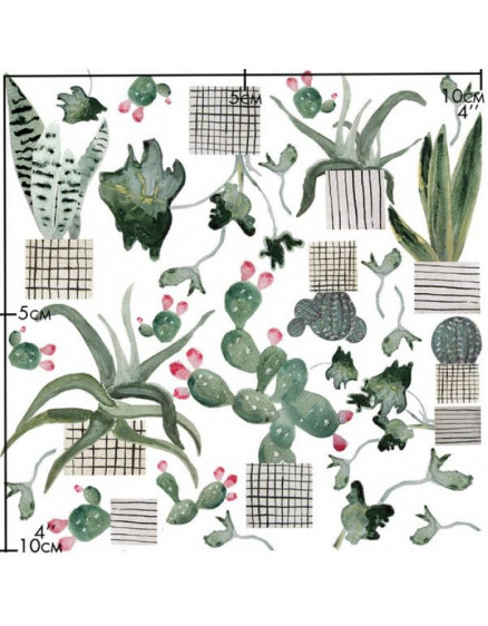 Cactus Porcelain Stickers 2