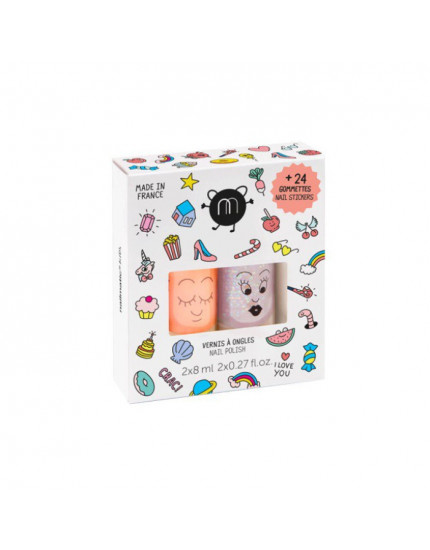 2 x Kids nail Polish Flamingo&Poly 3Y+
