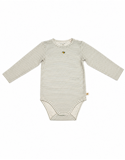 Боді LS Stripe Lemon 12M