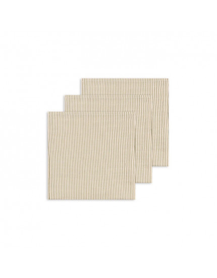 3 x Pack Muslin Cloth Tea stripe