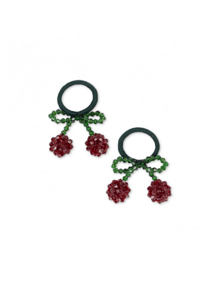 2 x Pack Cherry Hair Elastic 2