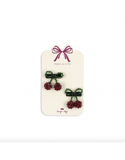 2 x Pack Cherry Hair Clip