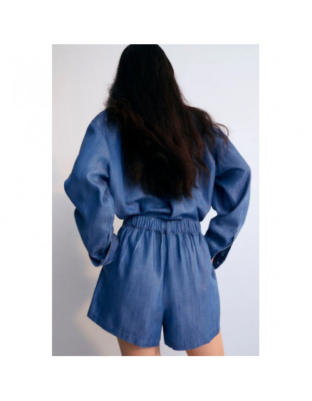 Ophelia Woman Shirt Powder Blue 2