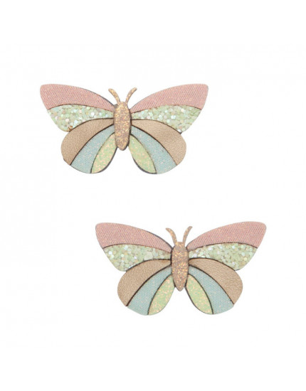 2 х Заколки Stripe Butterfly