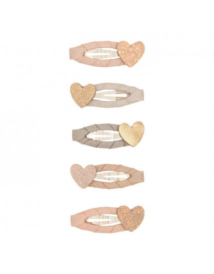 5 x Teeny Heart Mini Clic Clacs
