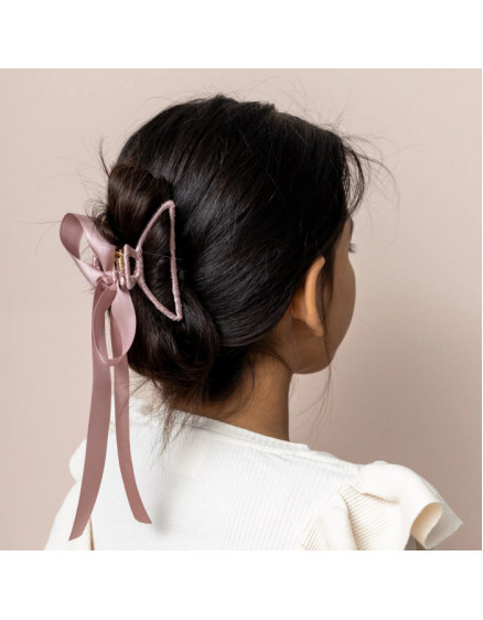 Ribbon Wrapped Claw Clip 3