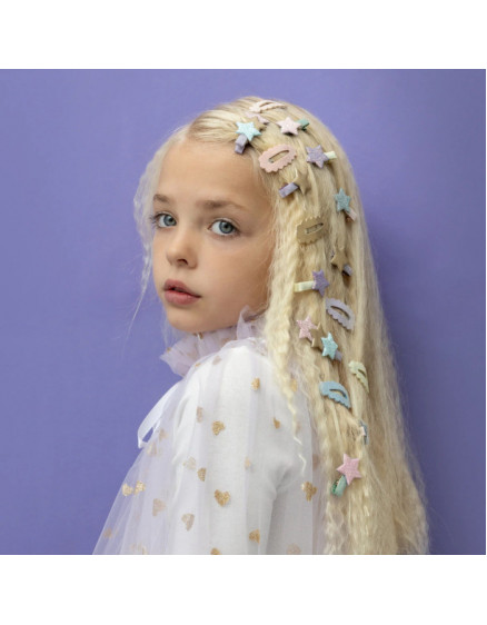 5 х Scalloped Sparkle Mini Clic Clacs 2