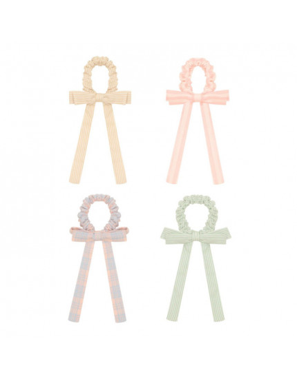 4 х Summer Stripes Bow Scrunchies