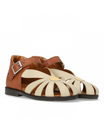 Flower Buckle Sandal Buttermilk 22