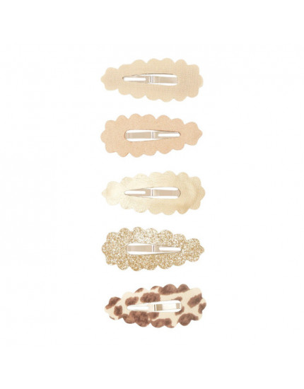 5 х Leopard Scalloped Mini Clic Clacs