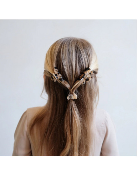 3 х Assorted Leopard Mini Claw Clips 3